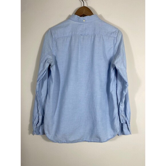GAP Women’s Fitted Boyfriend Oxford Shirt Blue Size M - Picture 2 of 6